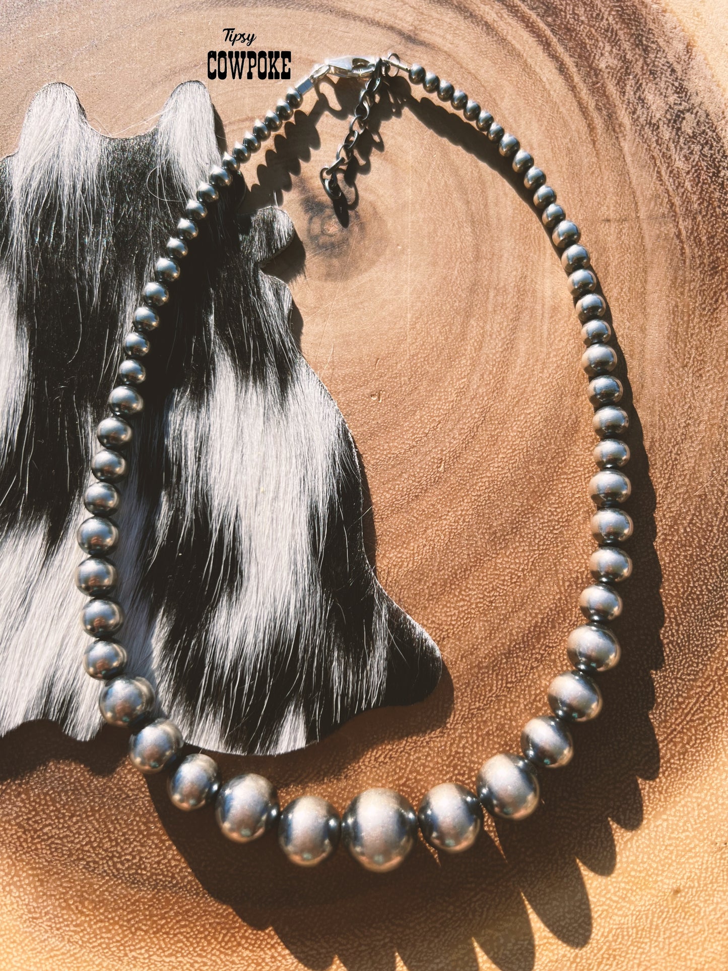 Variety Graduated "Navajo Pearl" 16 Inch Necklace